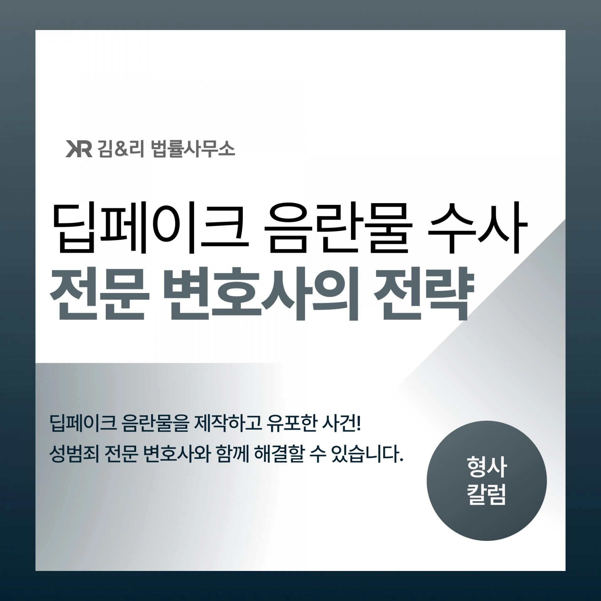 딥페이크 음란물 수사 대응 방어 전략 카드 이미지