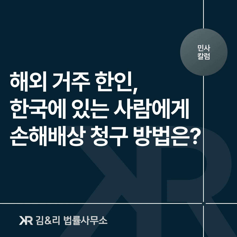 해외 거주 한인 손해배상 카드 이미지