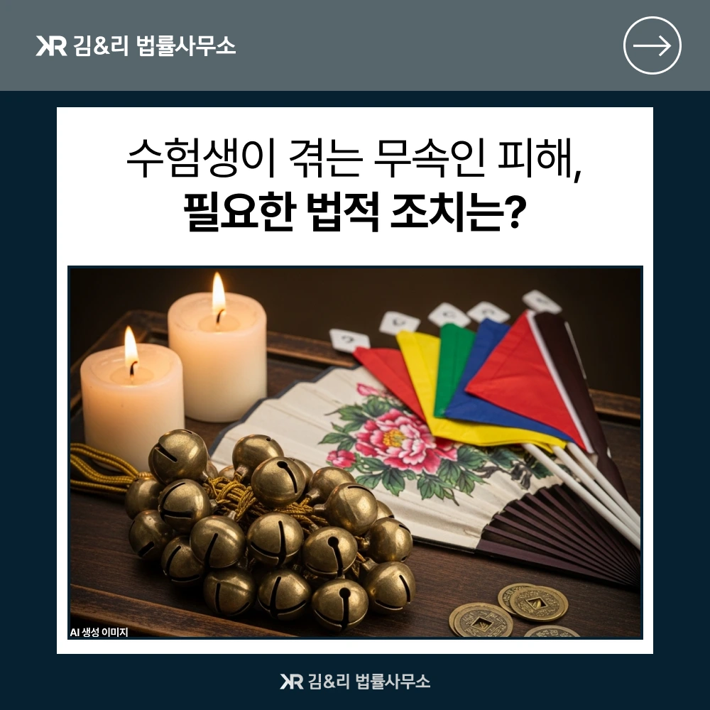 무속인 사기 법적 조치 대응 방법 카드 이미지
