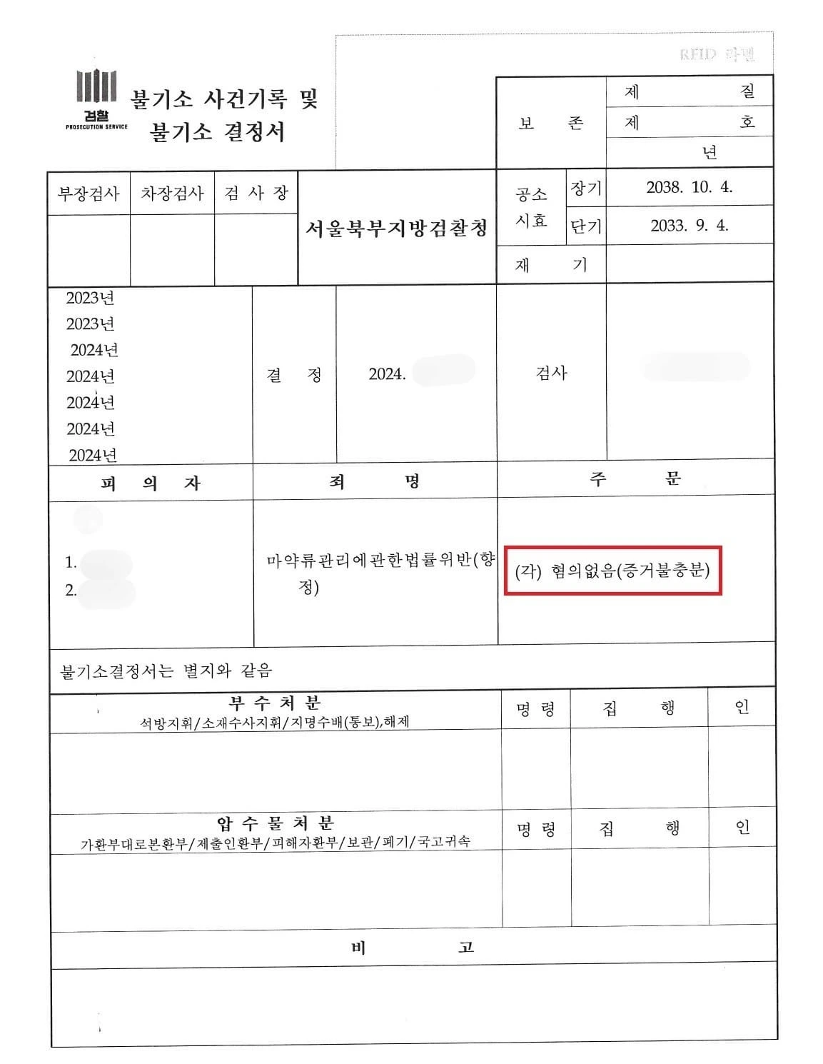 [먀약·향정 혐의없음 성공 사례] 공무원인데 마약 혐의로 입건되었으나 최종 무혐의