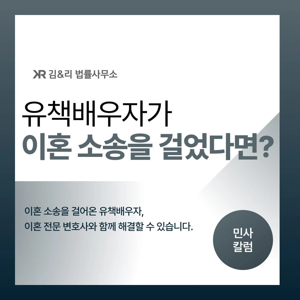 유책배우자 이혼 소송 제기 카드 이미지