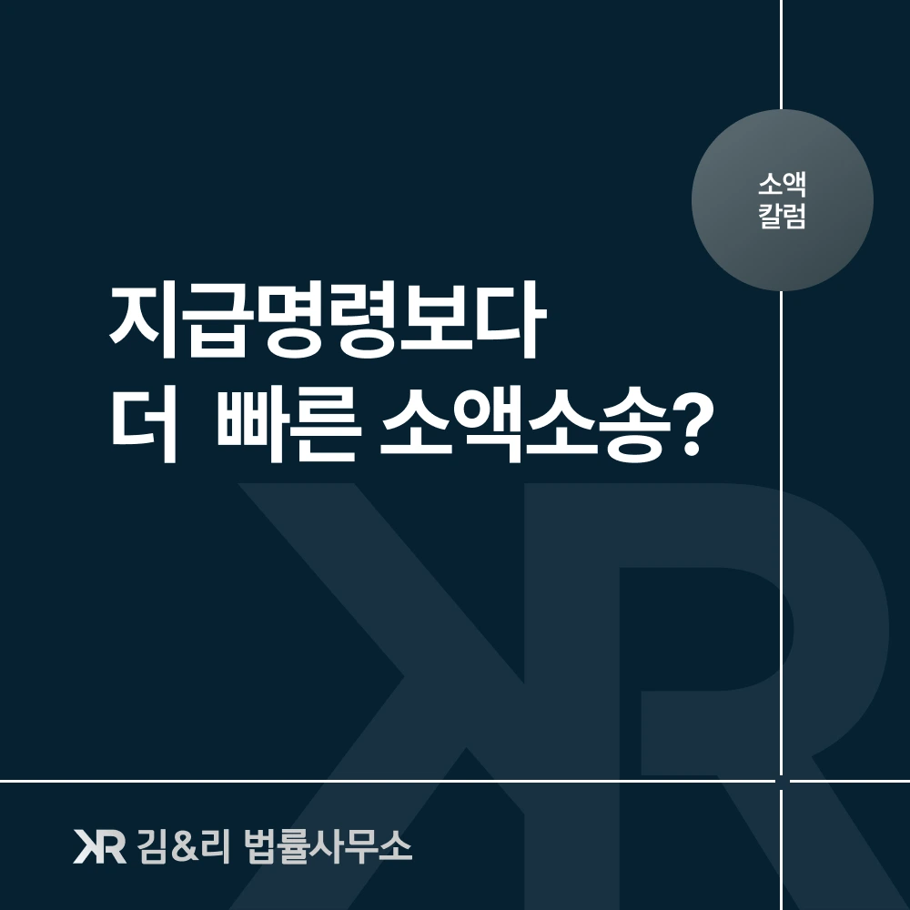 지급명령 소액소송 차이 설명 카드 이미지